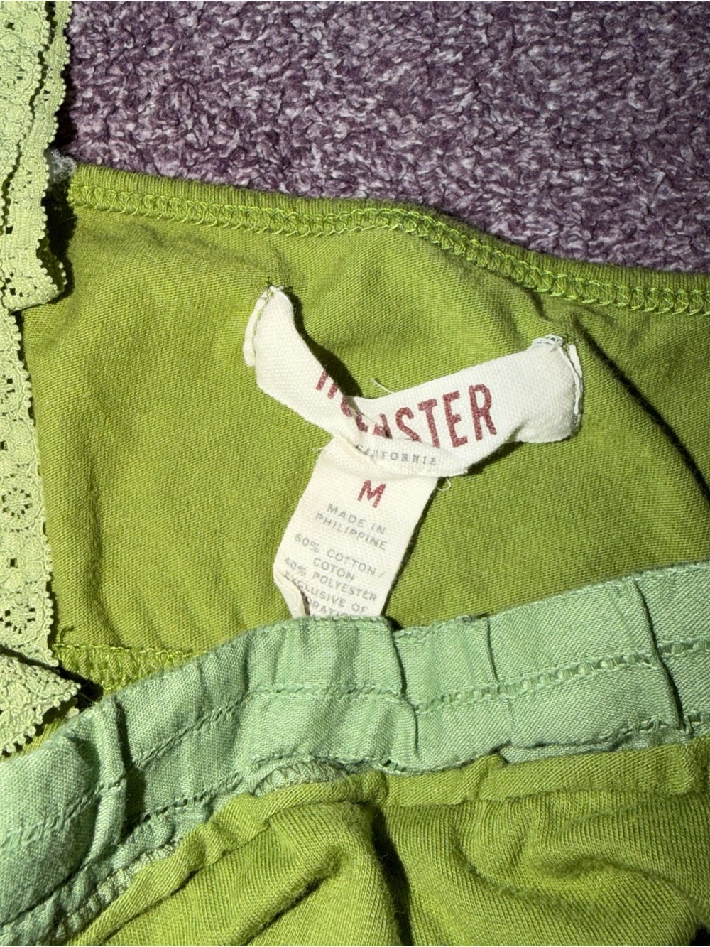 Vintage Y2K Hollister 2000s Lace Trim Babydoll Tank Top - Picture 10 of 12